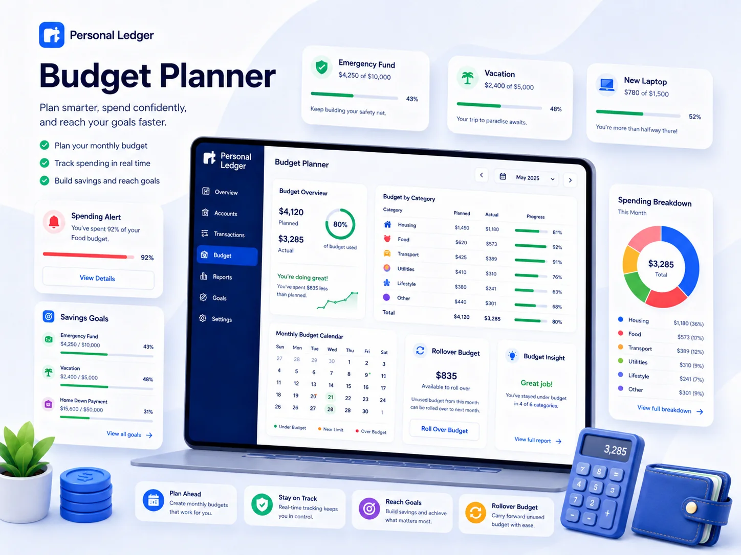 Budget planner illustration