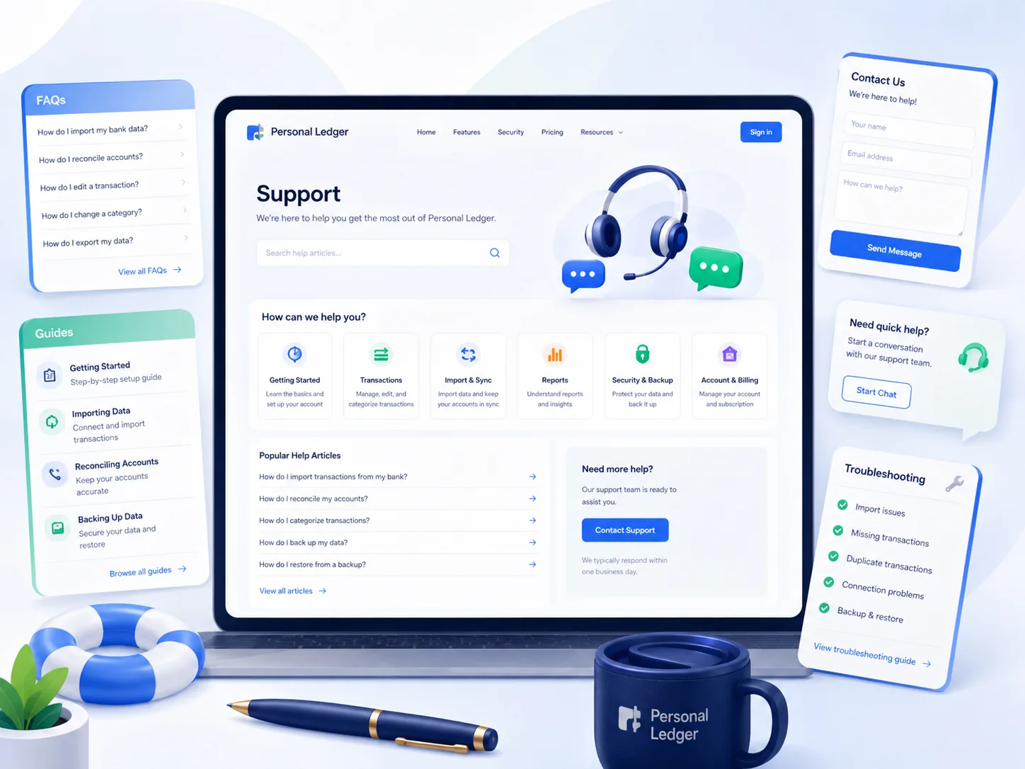 Illustration representing help and customer support